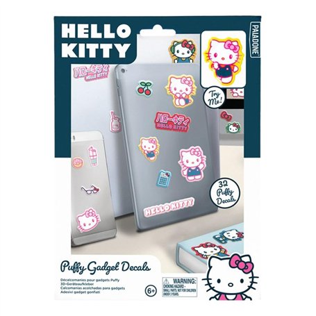Autocollants Hello Kitty sous licence officielle Puffy Gadget comprenant 32 autocollants 3D en forme de chat de dessin animé