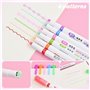 Dokeno 6 Pièces Surligneur de Courbe, Surligneurs Pointe Roller Tip, Stylo Marqueur Fluorescent, Surligneurs 6 Couleurs, Surlign