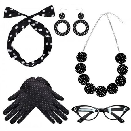 Dokeno Années 50 Costume Accessoires 5 Pièces