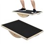 Focenat Planche d'équilibre 40 * 30cm, Planche d’équilibre en Bois Professional, Balance Board Antidérapante, Wobble Board, Plan