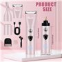 Litinliv Rechargeable Rasoir Electrique Femme, 3-In-1 Tondeuse Femme Intime avec Affichage LED, Epilateur Visage Femme, Tondeuse