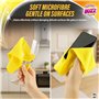 Buzz Lot de 15 chiffons en microfibre pour vitres et miroirs - Sans traces - Doux pour la surface - Lingettes de nettoyage réuti