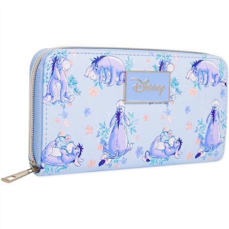 Disney Eeyore Portefeuille Femme Ado Porte Monnaie Winnie l'ourson Bourse avec Fermeture Éclair Fentes pour Cartes Cadeau Origin
