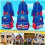 Super Mario Sac a Dos Enfant Garçon Fille Cartable Scolaire 6 Compartiments Sac Primaire Voyage Rentrée Cadeau Gamer