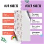 Papier cadeau souris – 6 feuilles de papier cadeau pour elle – Souris ballerine – Motif cœur arc-en-ciel – Papier cadeau blanc –