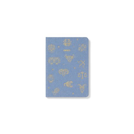 Letts Zodiac Carnet d'adresses Bleu ciel Format A6
