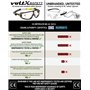 voltX 'Quad' 4 in 1 - Lunettes de sécurité de Lecture à Verres entièrement grossissants (Dioptrie +2,5, Transparent) - avec Band