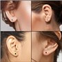 Kurtzy 20 Paires Boucle d’Oreille Clou Rond en Zirconium avec Boîte - 4 mm - 9 Couleurs de Pierres Naissance, Acier Inoxydable a