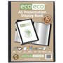 eco-eco Eco064x2 Lot de 2 porte-vues avec pochettes en plastique Noir Format A5 50% recyclé 80 pochettes