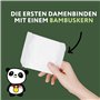 The Cheeky Panda Serviettes Hygiéniques Bio | Flux Abondant | Ultra Confort et Absorption Maximale | 12 Serviettes en Bambou ave