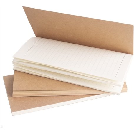 Sixstore Lot de 3 recharges pour carnet de notes en cuir ligné