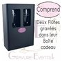 2 Flûtes à Champagne Gravées Modèle Cœurs avec Coffret cartonné - Cadeau de Mariage pour Les Mariés : repas, Invité au vin d'hon