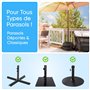 Rhino Poids de base de parapluie rond avec ouverture latérale Noir – Sac à eau pour porte-parapluie
