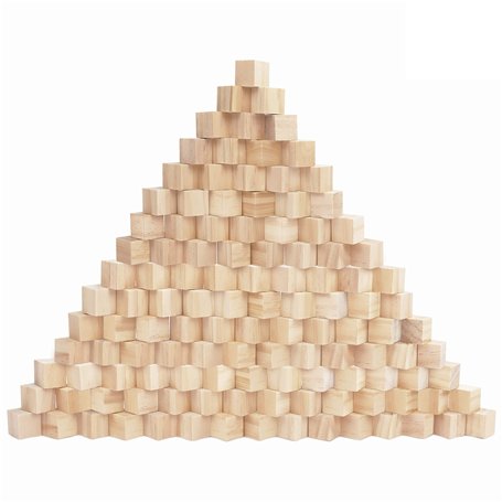 Kurtzy Cube en Bois (120 Pcs) - Petit Cube Bois Brut 2x2x2cm - Bloc Bois Naturel - Cube Bois Bricolage