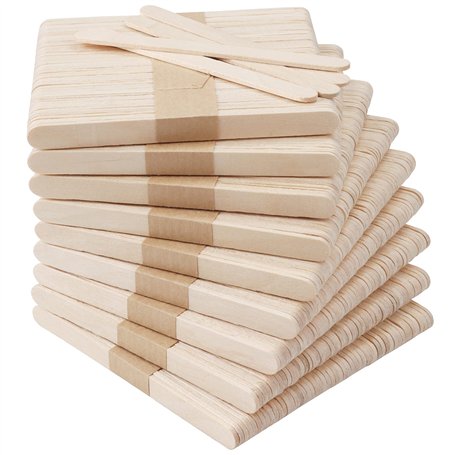 Handi Stitch Lot de 1000 Batonnet en Bois Naturel - L11 x l1 cm - Lot Géant de Batonnet Bois Lisse - Pour Projets Artistiques
