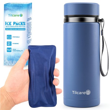 Packs de glace avec bouteille isolée par Tilcare - Refroidissement prolongé 4X