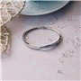 Philip Jones Bracelet jonc plaqué argent créé avec des cristaux Zircondia®