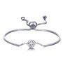 Philip Jones Bracelet de pierre de naissance avril (diamant) créé avec des cristaux Zircondia®