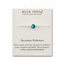 Philip Jones Bracelet de pierre de naissance de décembre (topaze bleue) créé avec des cristaux de Zircondia®