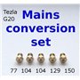 Tezla Lot de 5 buses d'injecteur de gaz naturel pour plaque de cuisson 77 2 x 104 129 150