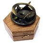 Cadran solaire fait main boussole dans un coffret cadeau cadran soleil montre capitaine navigation cadran solaire laiton nautiqu