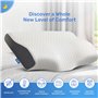 Derila Oreiller Mémoire de Forme Ergonomique Cervical l'oreiller (Pack de 1) Coussin Mémoire de Forme pour Dormeurs Latéraux, Do