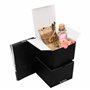 BELLE VOUS Boite Cadeau Noire (Lot de 50) - Boite Papier Kraft Noir 12 x 12 x 9 cm - Boite Carton Noire Emballage Cadeau Facile