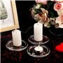 Belle Vous Support Bougie - Lot de 12 Coupelle Verre Transparent Porte Bougie Decorative - Bougeoir en Verre Transparent Mariage