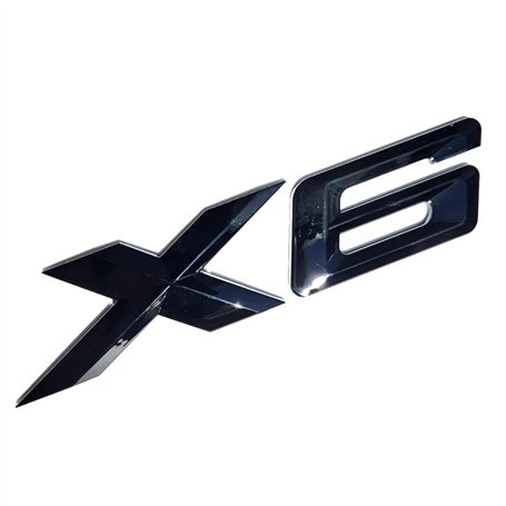 MCK Auto - X6 Noir Brillant Logo de Coffre Arrière Badge Arrière Emblème Modification de Tuning E71 F16 G06