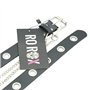 Ro Rox Hawk Gothique Goth Grunge Punk Ceinture avec Boucle Carrée et Chaîne - Noir