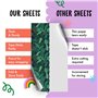 Central 23-6 feuilles de papier d'emballage - Feuilles et plantes vertes - Emballage cadeau écologique pour homme et femme - Rec