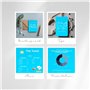 Hawksbill Lot de 100 cartes A4 bleu vif - 180 g/m² - Papier cartonné bleu de qualité supérieure - Idéal pour les arts, les trava
