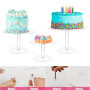 Présentoir à gâteau en acrylique avec pied pour décoration de gâteau, support à gâteau, plateau de service pour gâteaux, cupcake