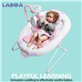 LADIDA Grand transat avec musique apaisante et vibration, jouet pivotant avec 2 jouets pour nouveau-nés