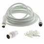 Câble Coaxial TV 3C2V 1.5M - Prolongateur Coaxial RF Nickelé pour Prise D'antenne Smart U-HD TV