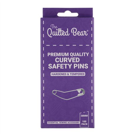 The Quilted Bear - Paquet de 100 épingles de sûreté incurvées de qualité supérieure de 38 mm pour la Couture