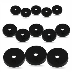 Assortiment de 13 rondelles plates en caoutchouc pour robinets d'évier ou de baignoire