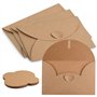 Anseom 50Pcs Enveloppes en Papier Kraft Enveloppe Cadeau Enveloppe de Carte Cadeau avec Coeur Fermoir 17.5X11cm Mini Enveloppe