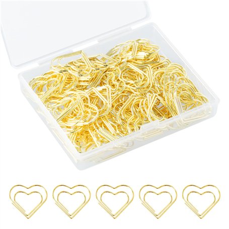 Anseom Lot de 100 Trombones en Metal en Or