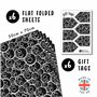 Papier cadeau noir - Papier cadeau tête de mort - 6 feuilles de papier cadeau - Punk Rock Gothique - Pour homme femme - Annivers