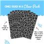 Papier cadeau noir - Papier cadeau tête de mort - 6 feuilles de papier cadeau - Punk Rock Gothique - Pour homme femme - Annivers