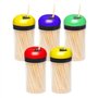 Lot de 5 cure-dents en bois pour nettoyer les dents de cocktail en bois pour ramasser les fruits