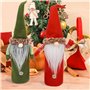 volumoon 3 Pièces Couverture de Bouteille de Vin de Noël,Vin Gnomes de Noël Ensemble,Noël Bouteille de Vin Housse,Sacs à Bouteil