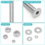 Belle Vous Kit 1120 Pièces Vis à Tête Fraisée avec Douille Hexagonale - Assortiment Vis à Tête Plate en Acier Inoxydable Vis M2,