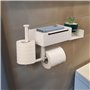 Belle Vous Porte Papier Toilette avec Etagere et Support - Porte Rouleau de Papier Toilette Mural en Acier Inoxydable Salle de B