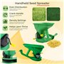 Mighty Majesty Épandeur portatif pour semences de gazon, engrais et utilisation dans le jardin – Épandeur portable pour pelouse