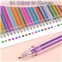 OWill 24 Stylo Gel Pailleté Pour Livres, Croquis et Travaux Manuels - Set de Stylo Gel avec 12 Stylos Paillette 1mm pour Coloria