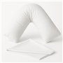 House 22 Oreiller en V avec taie d'oreiller – Oreillers hypoallergéniques et orthopédiques en forme de V pour un confort ultime