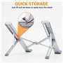 Euqvunn Support Ordinateur Portable, Support PC Portable à 5 Niveaux Réglables, Alliage d'Aluminium Pliable et Portable Support