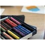 Artme Lot de 24 bâtons de peinture pastel à l'huile Couleurs vives Couleurs intenses Texture mélangable pour toile et papier Hau